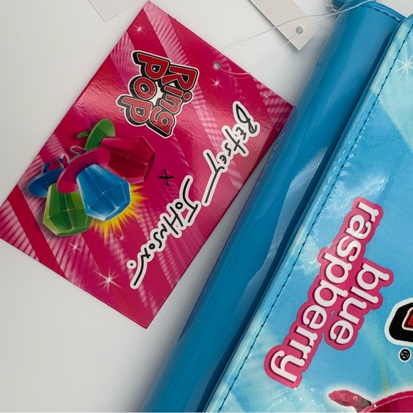 Betsey Johnson Ring Pop Blue Raspberry Bag + Matching Card Case - Picture 15 of 16